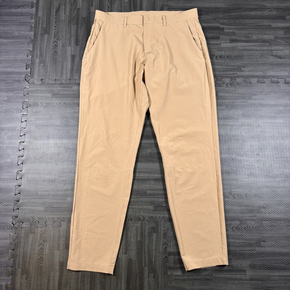 Fabletics The Only Pants Mens 36x33 Brown Classic Stretch Chino Performance Golf